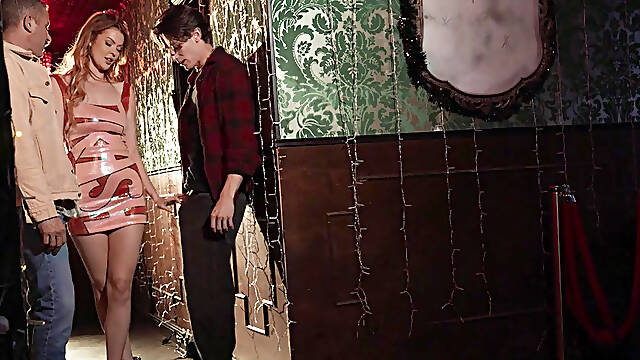 Threesome in a club with hot chick Elly Clutch