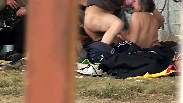 Tchèque Blowjob, Grasse Public, Sans Domicile Fixe, Rue Poilue