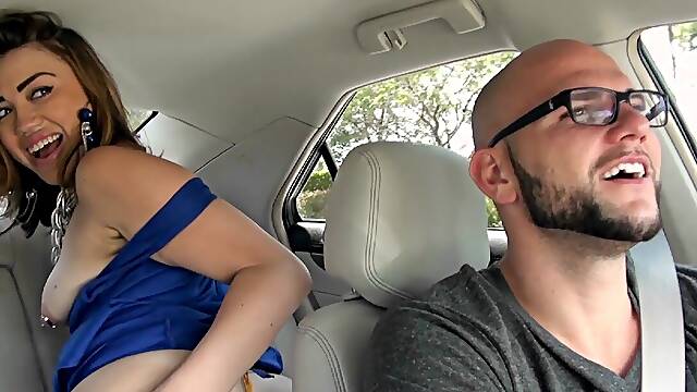 Hot Bush - Cushion for pushing, Angelina came to have a good time. They were in the car, and she was looking super sexy in that dress. It did not take her long to reveal her luscious tits with both...