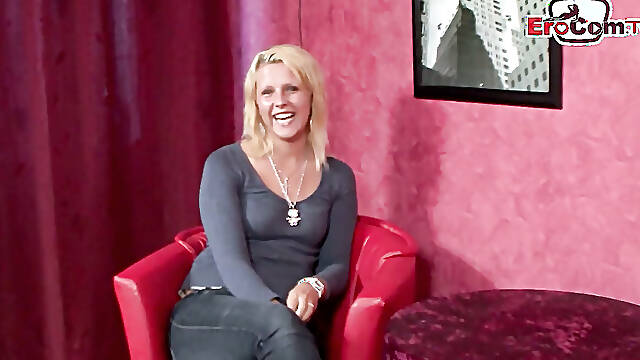 Natural Blonde Woman Swayed into an On-Camera Experience