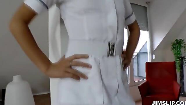 Ananta Shakti - Sexually Attractive Nurse Ananta Fucks A Lucky Old Guy