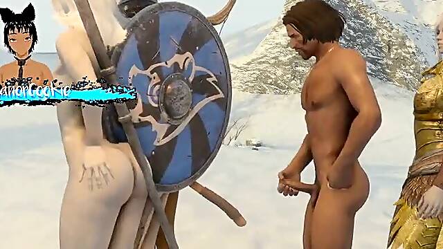 Skyrim B and L mod - Walking down the road and meeting a hot Elf