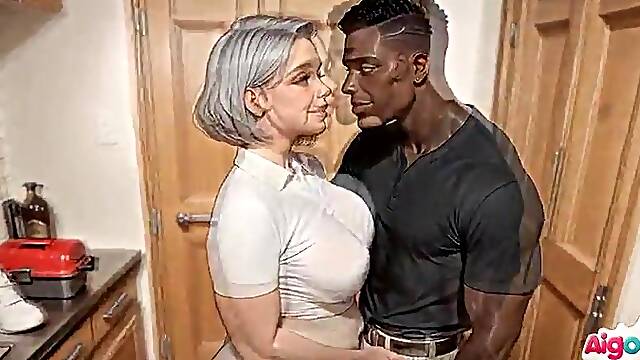 Stepmoms Recent Ebony Dad - Part 1 (trailer) [AI]