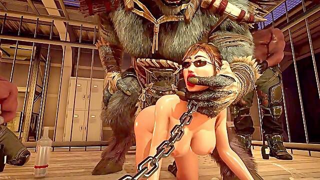 Lara Croft Monster fuck-stick assfuck - hentai Cartoon Tomb Raider