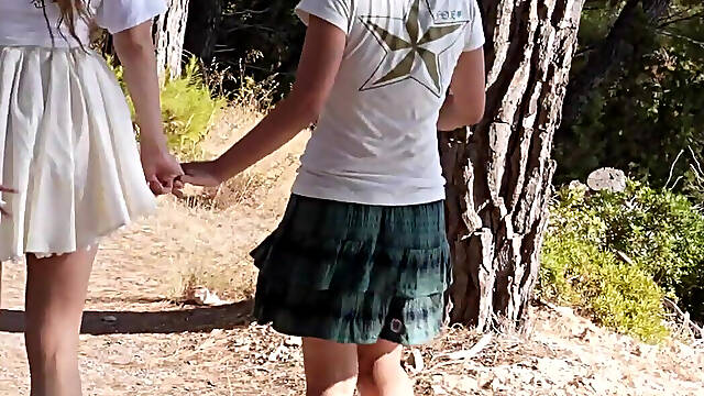 Wetting Ck Panties on a Hike
