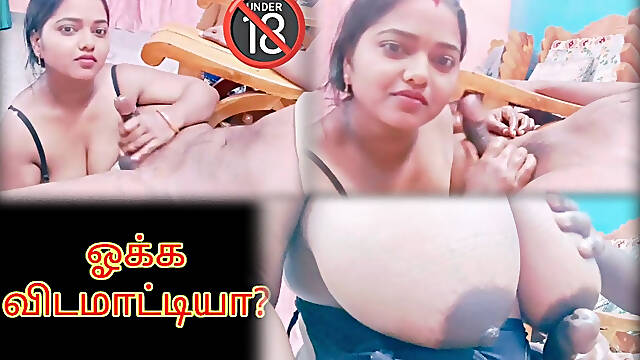 Tamil Horny Girl Gave a Hot Handjob with Cock Oil Massage - Tamil Audio with Dirty Talk