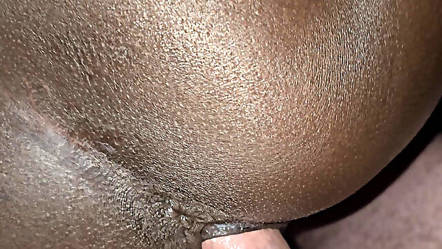 Two Creampies in a Dark Ebony Pussy